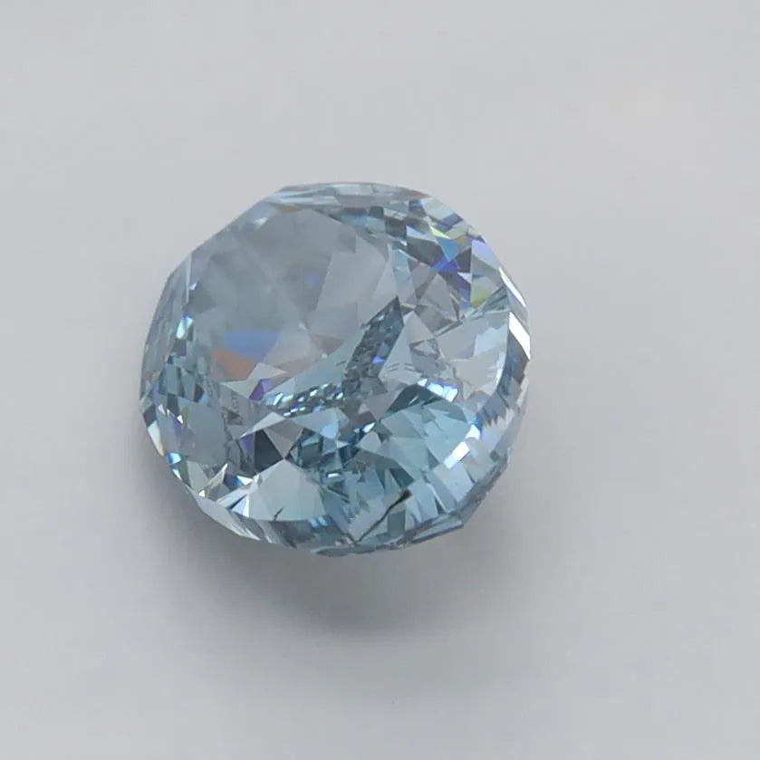 1.51ct Oval Lab Grown Diamond (Colour Fancy Vivid Blue, Clarity VS1, IGI Certified)