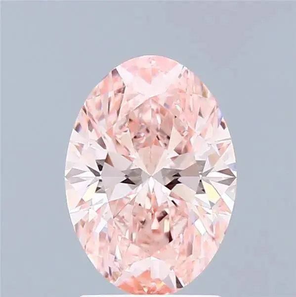 1.51ct Oval Lab Grown Diamond (Colour Fancy Vivid Pink, Clarity VVS2, IGI Certified) Forever For Love