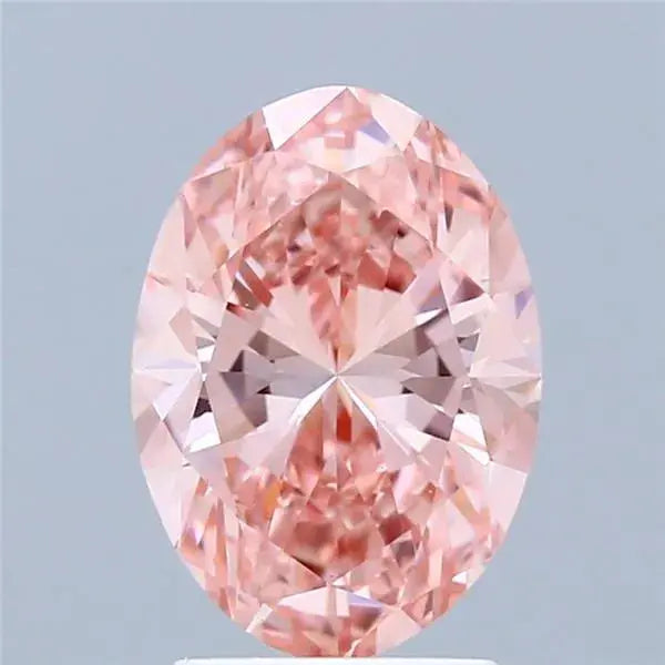 2.00ct Oval Lab Grown Diamond (Colour Fancy Vivid Pink, Clarity VVS2, IGI Certified) Forever For Love