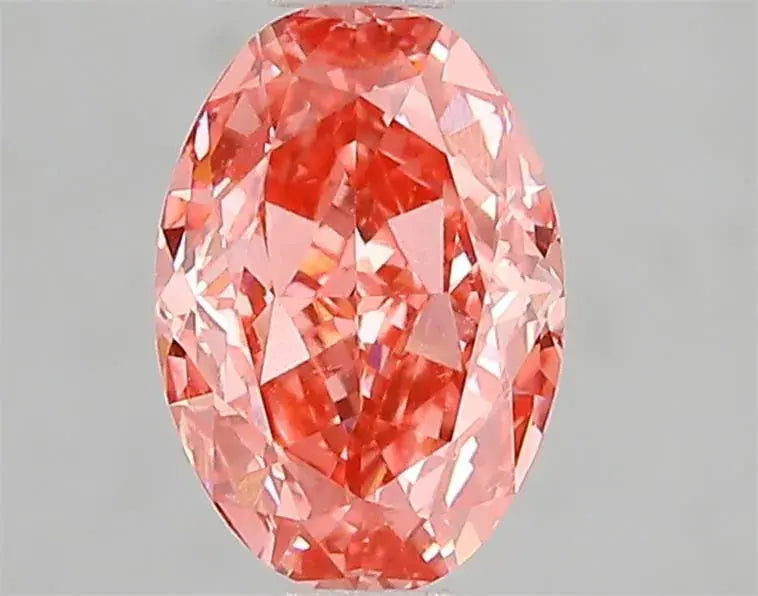 1.61ct Oval Lab Grown Diamond (Colour Fancy Vivid Pink, Clarity VVS2, IGI Certified) Forever For Love