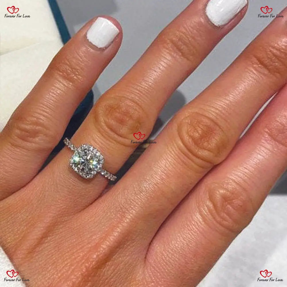 Vintage Halo Carat Cushion Cut Diamond Engagement Ring ever