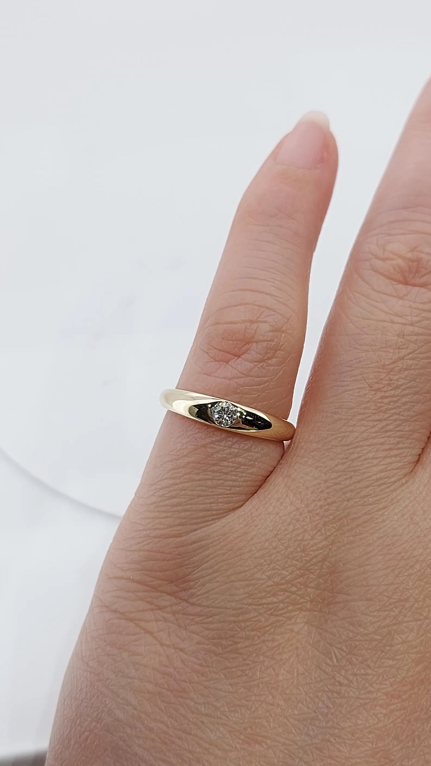14k Gold Iconic Dome Ring, Solid Gold Cigar Band, 6mm Wide Ring Forever For Love