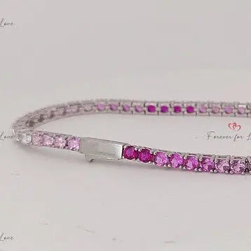 Pink Diamond Tennis Bracelets Forever For Love
