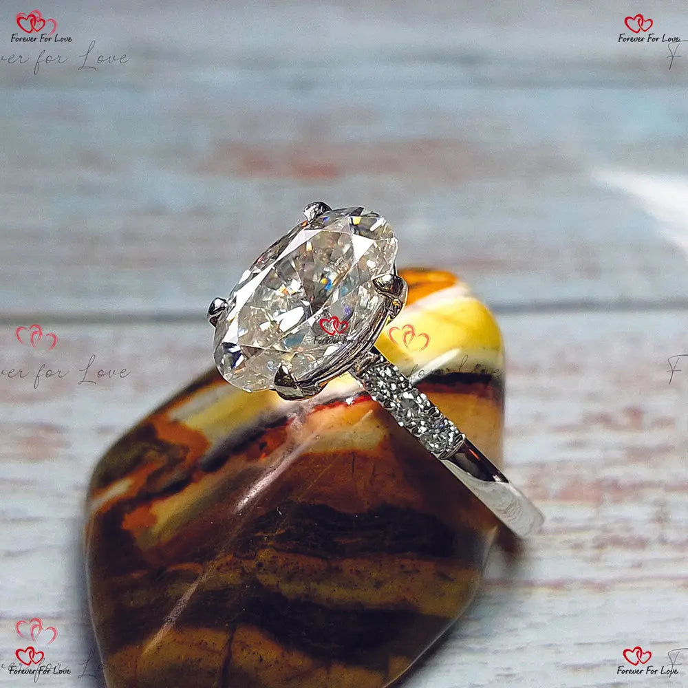 Oval Diamond Engagement Ring/wedding Ring Forever For Love