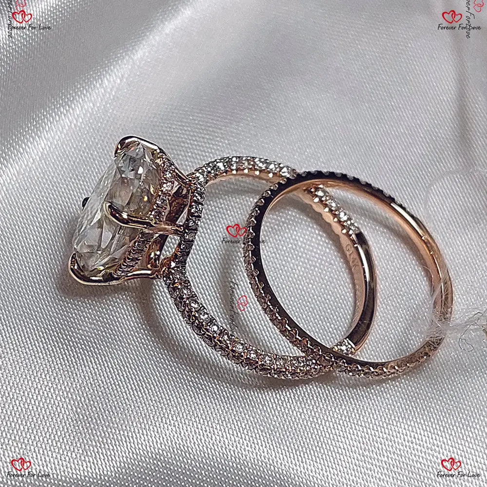 Blake Lively Inspired Oval Certified Moissanite Engagement Ring | Hybrid Crushed Ice Solitaire | Solid Gold Forever For Love