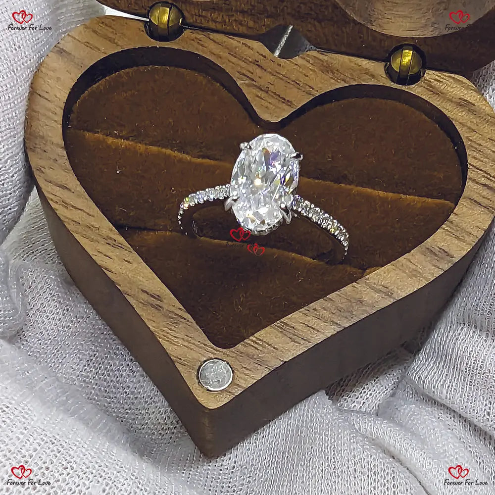 Oval Cut Diamond Engagement Ring in Solid Gold Forever For Love