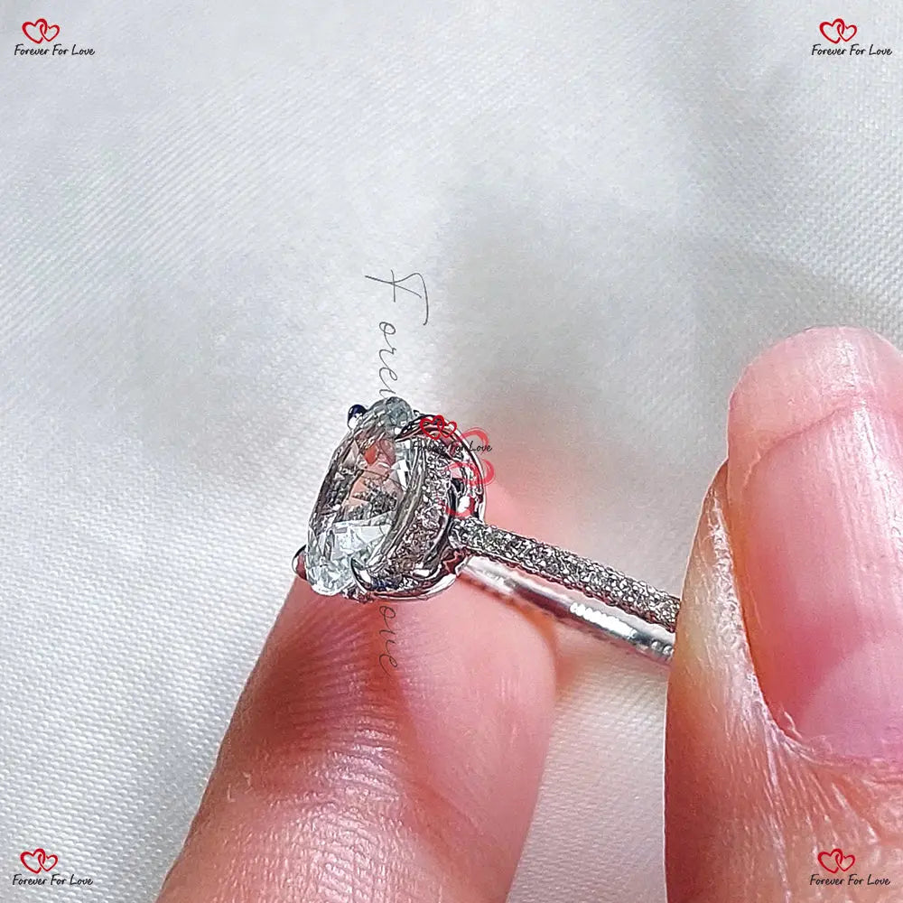 Blake Lively Style White Sapphire Engagement Ring Forever For Love