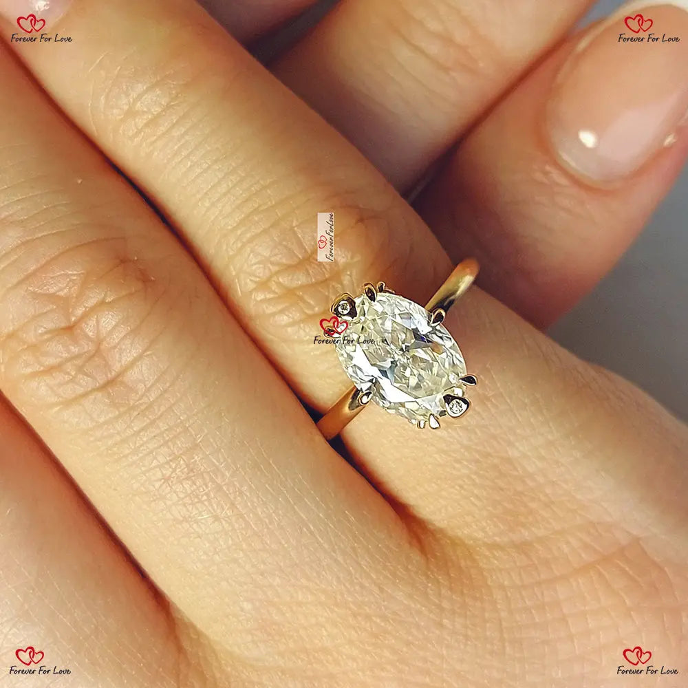 Timeless Elegance Natural Oval Diamond Engagement Ring Forever For Love