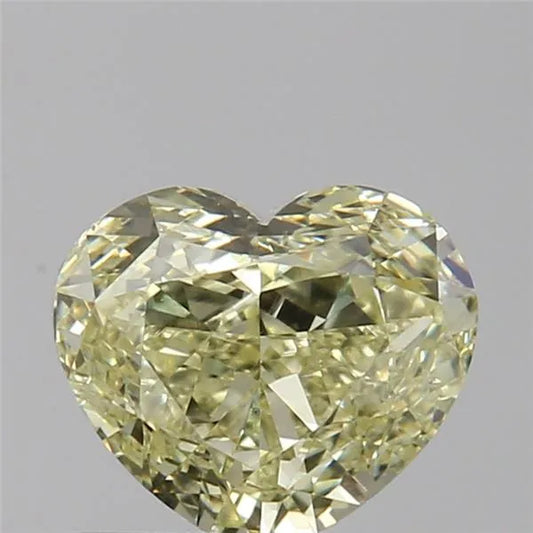 0.70ct Heart Natural Diamond (Colour Fancy Light Yellow, Clarity VS1, GIA Certified)
