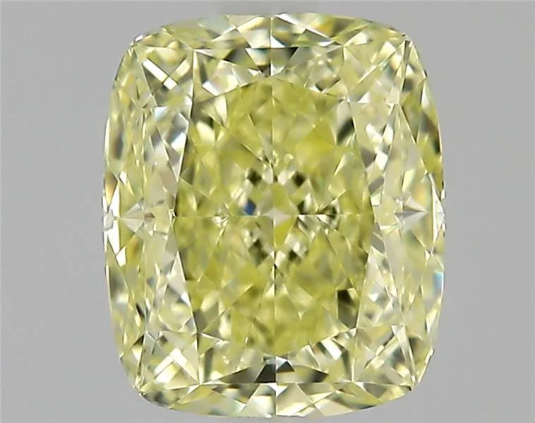 0.71ct Cushion modified Natural Diamond (Colour Fancy Light Yellow, Clarity VVS1, Cut EX, GIA Certified)