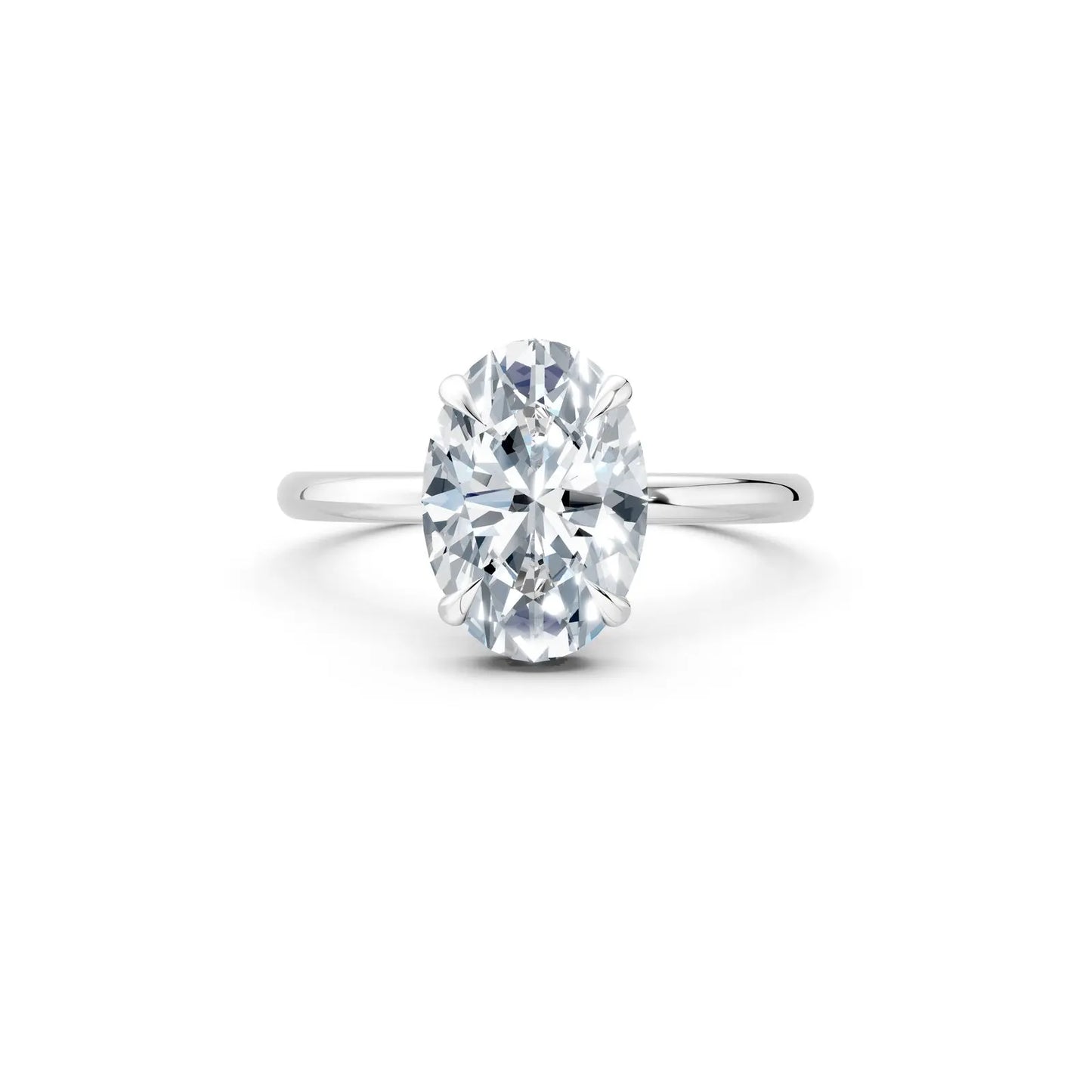 4-Prong Oval Halo Engagement Ring Forever For Love
