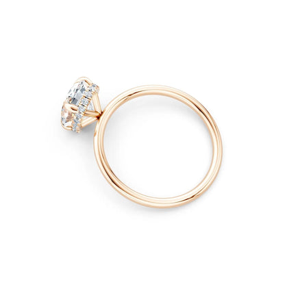 4-Prong Oval Halo Engagement Ring Forever For Love