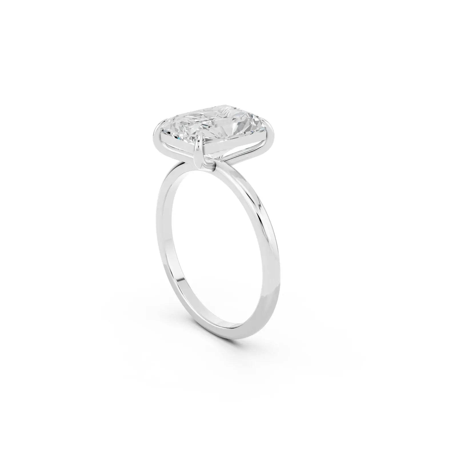 Radiant-Cut Diamond Solitaire Ring – Classic Elegance Forever For Love