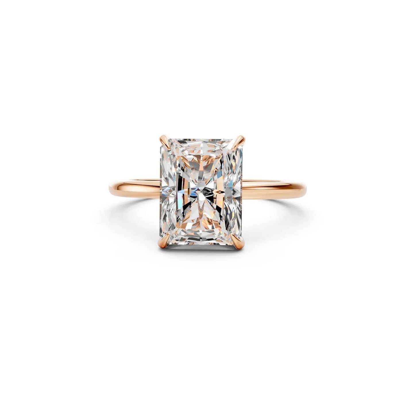 Radiant-Cut Diamond Solitaire Ring – Classic Elegance Forever For Love