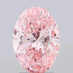 2.01ct Oval Lab Grown Diamond (Colour Fancy Vivid Pink, Clarity VVS2, IGI Certified) Forever For Love