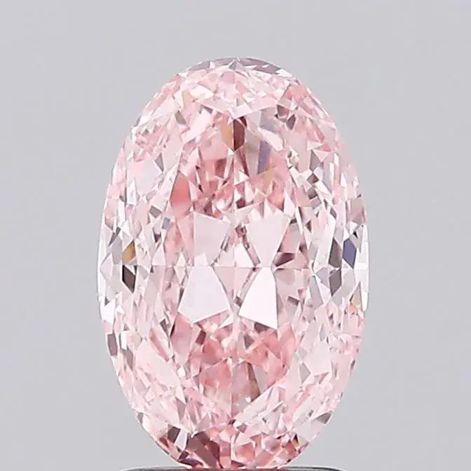 1.83ct Oval Lab Grown Diamond (Colour Fancy Vivid Pink, Clarity VS1, IGI Certified) Forever For Love