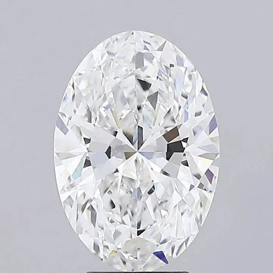 3.91ct Oval Lab Grown Diamond (Colour E, Clarity VVS2, IGI Certified) Forever For Love