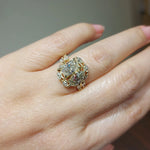 2ct Radiant & 1ct Marquise Diamond Vintage Fancy Ring | Toi Moi Two Stone Ring Forever For Love