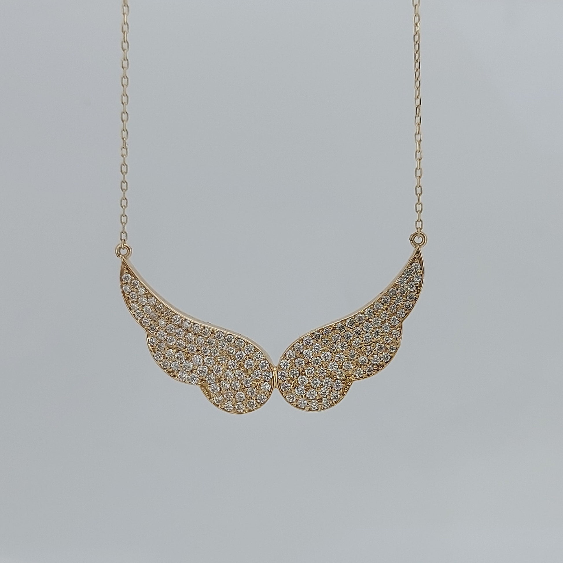 The Seraphina Wings | Diamond Pavé Double Wing Necklace | Gift for Her Forever For Love