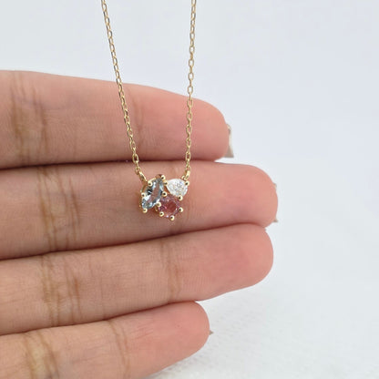 Colorful Gemstone Bouquet Necklace Forever For Love