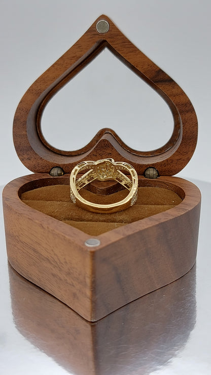 14k Solid Gold Double Knot Ring, Wedding Band Women, Moissanite Ring Dainty Forever For Love