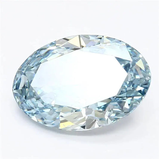 3.35ct Oval Lab Grown Diamond (Colour Fancy Vivid Blue, Clarity VS1, IGI Certified) Forever For Love