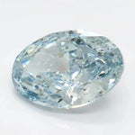 3.26ct Oval Lab Grown Diamond (Colour Fancy Intense Green Blue, Clarity VS1, IGI Certified) Forever For Love