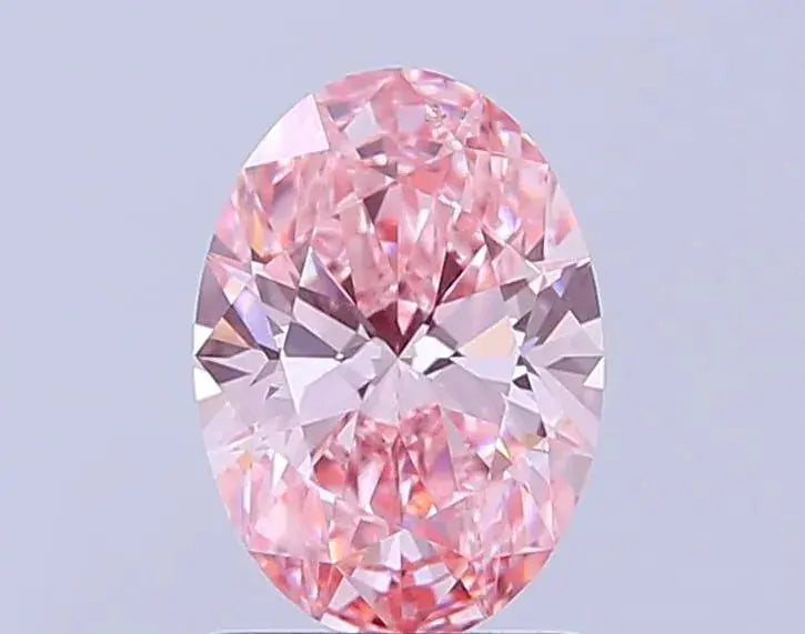 1.50ct Oval Lab Grown Diamond (Colour Fancy Vivid Pink, Clarity VS1, IGI Certified) Forever For Love