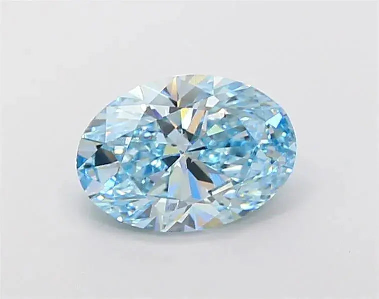3.09ct Oval Lab Grown Diamond (Colour Fancy Intense Blue, Clarity VS1, IGI Certified) Forever For Love