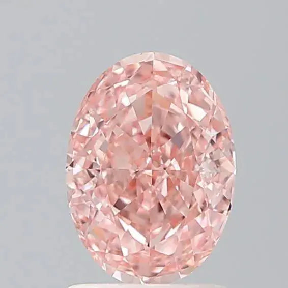 1.52ct Oval Lab Grown Diamond (Colour Fancy Vivid Pink, Clarity VVS2, IGI Certified) Forever For Love