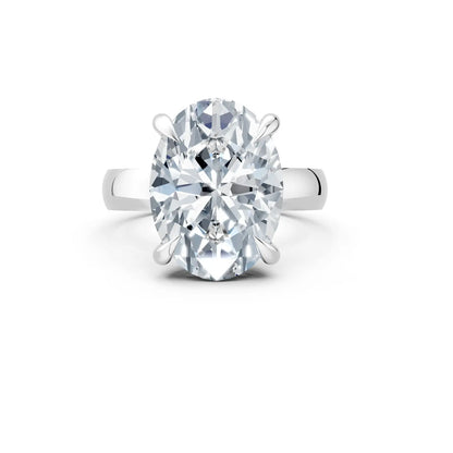 Chunky Band Oval Solitaire Diamond Engagement Ring Forever For Love