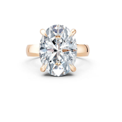 Chunky Band Oval Solitaire Diamond Engagement Ring Forever For Love