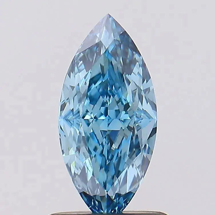1.03ct Marquise Lab Grown Diamond (Colour Fancy Vivid Blue, Clarity VVS1, IGI Certified) Forever For Love
