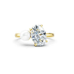 Ariana Grande Inspired  Oval Crushed Ice Moissanite Engagement Ring Forever For Love