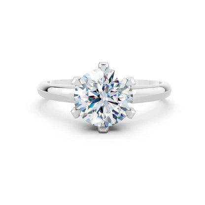 Classic Round Solitaire Diamond Ring Forever For Love