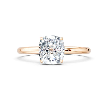 Solitaire Cushion Cut Diamond Engagement Ring Forever For Love