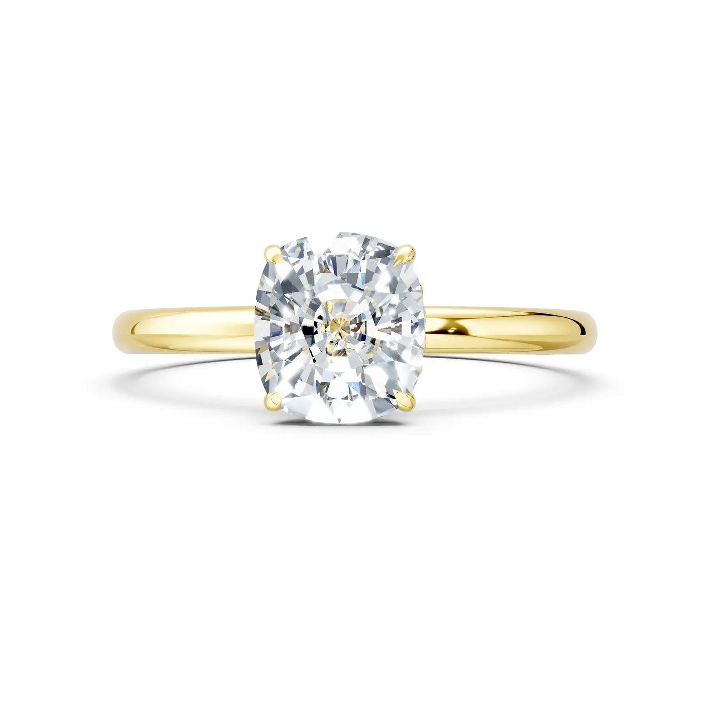 Solitaire Cushion Cut Diamond Engagement Ring Forever For Love