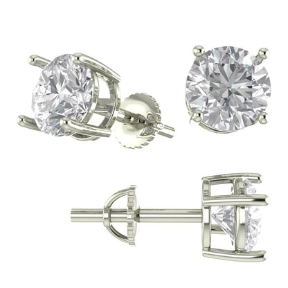 Solid Gold Diamond Stud Earring