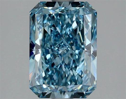 2.00ct Radiant Lab Grown Diamond (Colour Fancy Vivid Blue, Clarity VS1, IGI Certified)