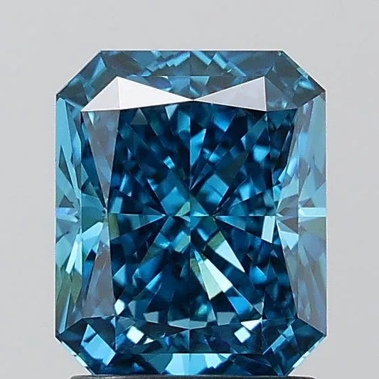 2.00ct Radiant Lab Grown Diamond (Colour Fancy Vivid Blue, Clarity VVS2, IGI Certified)