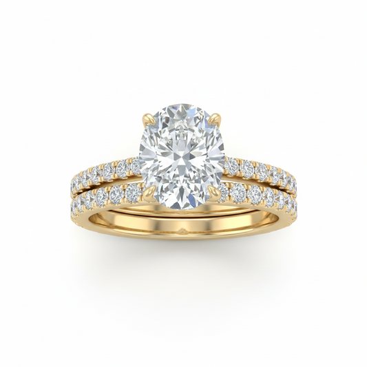 Blake Lively Inspired Oval Certified Moissanite Engagement Ring |  Hybrid Crushed Ice Solitaire | Solid Gold Forever For Love