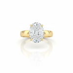5 Carat Oval Diamond Engagement Ring with Chunky Band Forever For Love