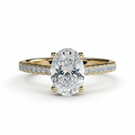 Elegant 1.23 Carat Oval Diamond Ring in Yellow Gold Forever For Love
