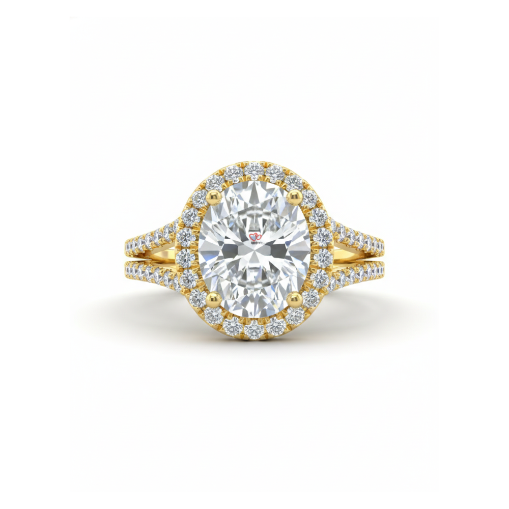 Beautiful 1.8 Carat Certified Oval Diamond Hidden Halo Engagement Ring Forever For Love
