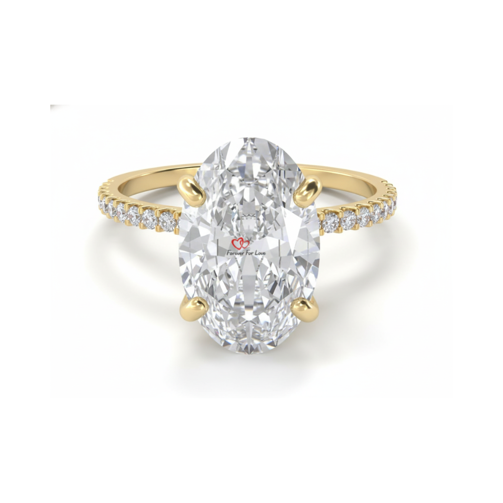 Blake Lively Ring White Sapphire Engagement Ring Oval Cut Rose Gold Diamond Ring Forever For Love