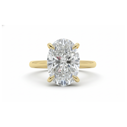 Brilliant Oval Cut Moissanite Engagement Ring | Solid Gold | Haley Bieber Proposal Forever For Love