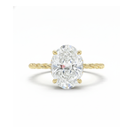 Crushed Ice Oval Hidden Halo Engagement Ring Forever For Love
