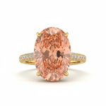 Pink Oval Cut Lab Created Diamond Engagement Ring Forever For Love