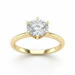 Round Cut Lab Grown Diamond Solitaire Ring | G VS1 | Solid Gold | Ideal Cut Engagement Ring Forever For Love