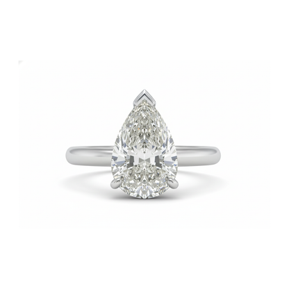 Pear Shape Lab Diamond Solitaire Engagement Ring Forever For Love
